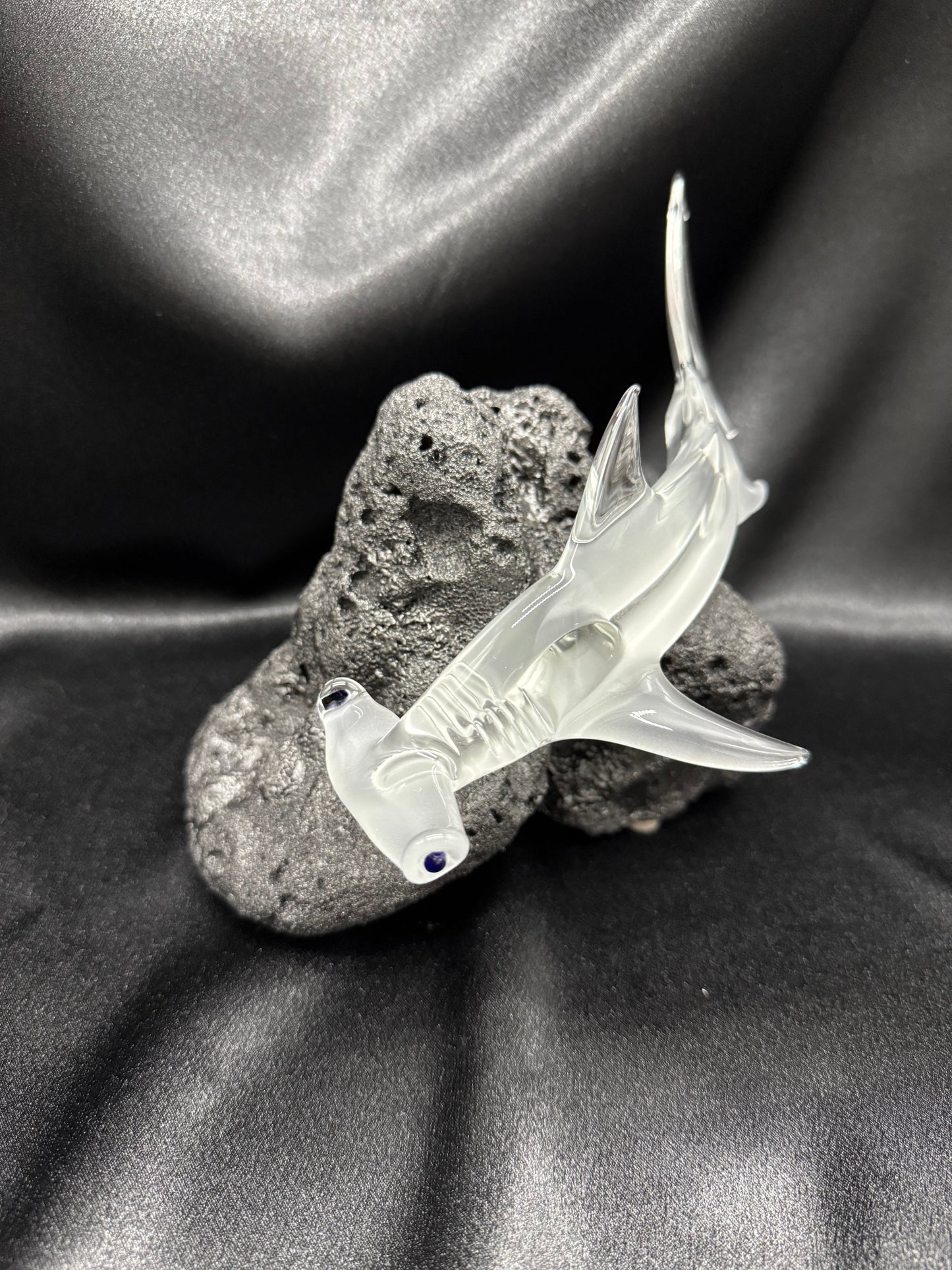 Over sized Hammer Head Shark glass sculpture