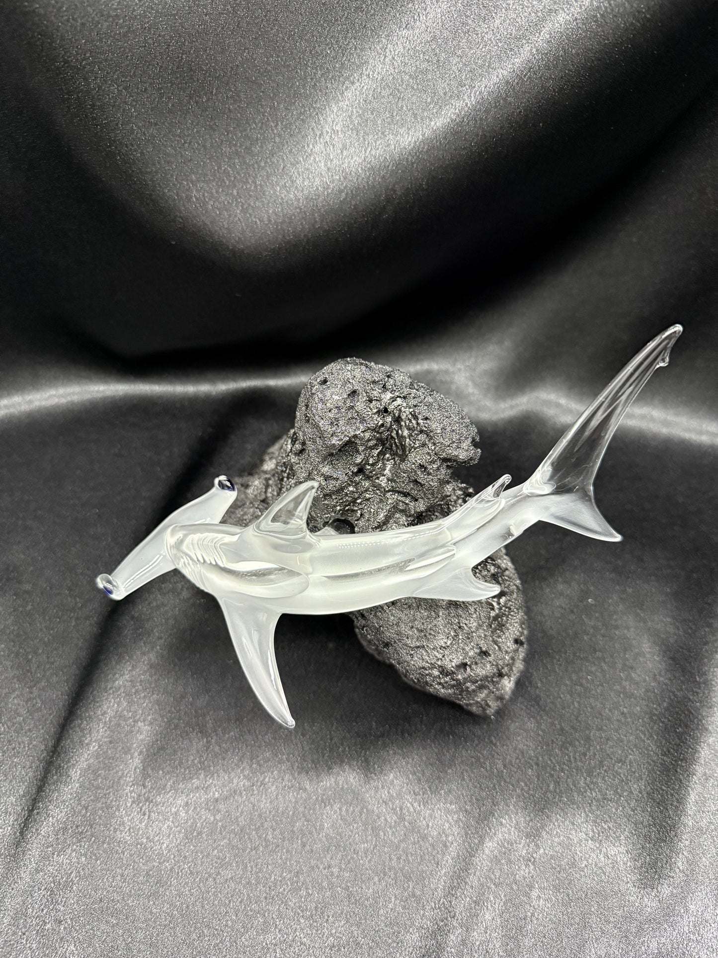 Over sized Hammer Head Shark glass sculpture