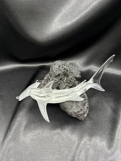 Over sized Hammer Head Shark glass sculpture