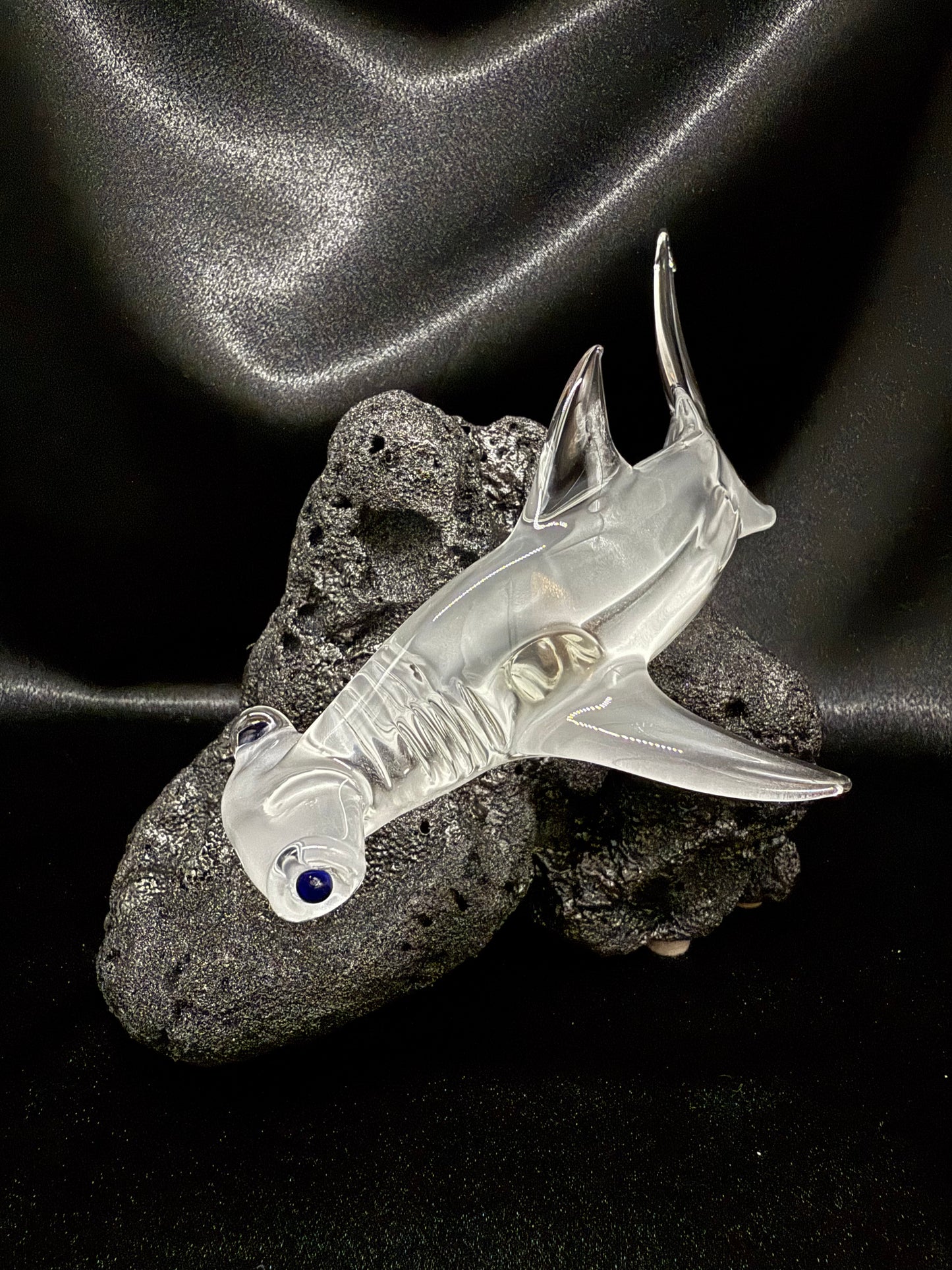 Over sized Hammer Head Shark glass sculpture