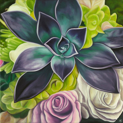 Succulent Roses Limited Edition aluminum print