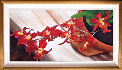 Pele's Orchids oil painting by Anna Keay