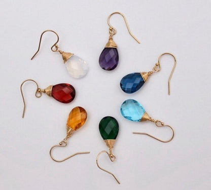 Simple gemstone earrings