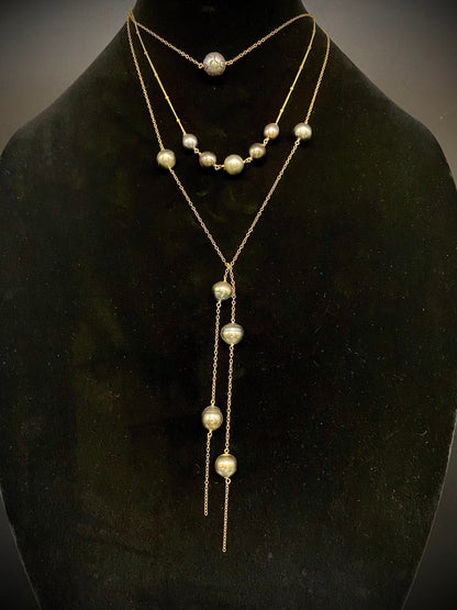 5 Tahitian pearl necklace