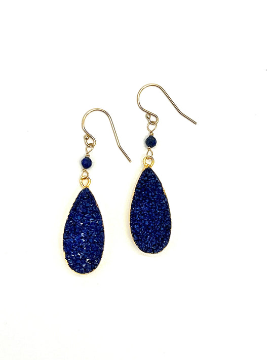 Blue Druzy earrings