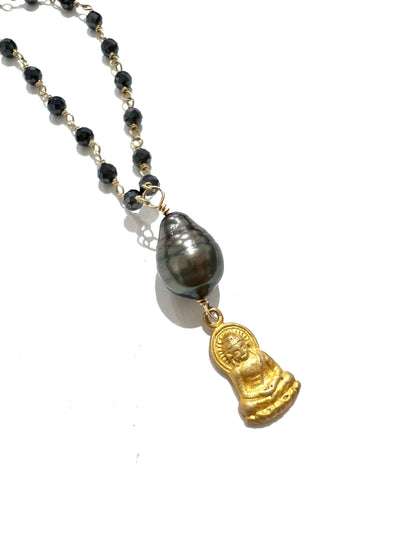 Tahitian pearl with Buddha necklace