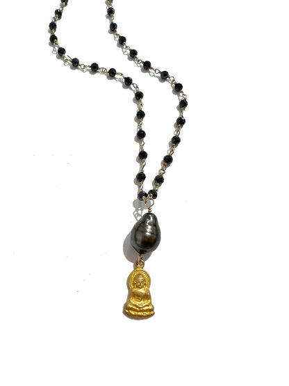 Tahitian pearl with Buddha necklace