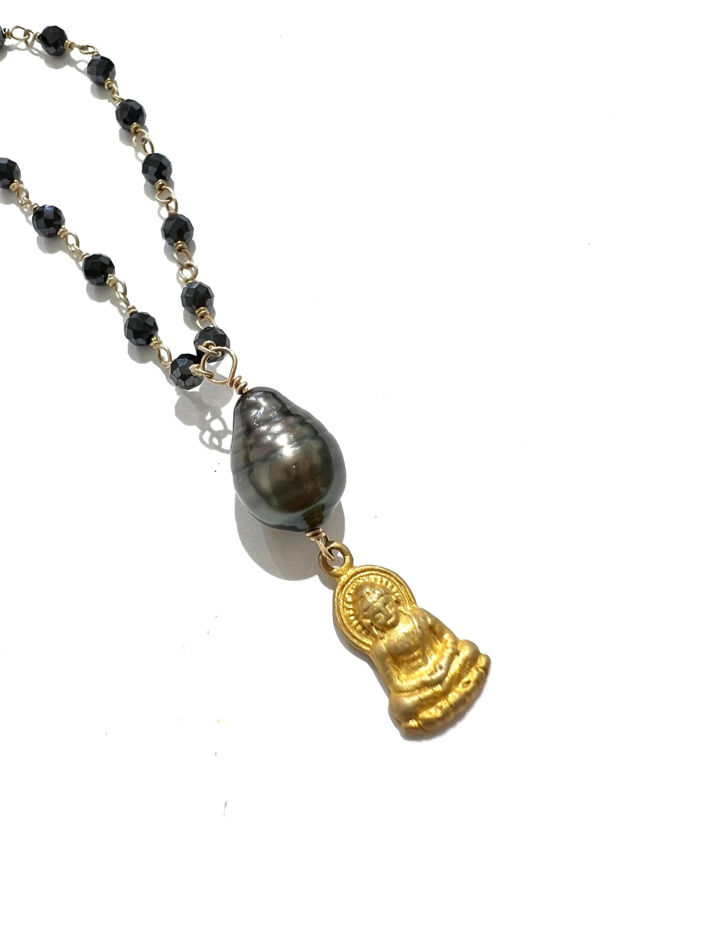 Tahitian pearl with Buddha necklace