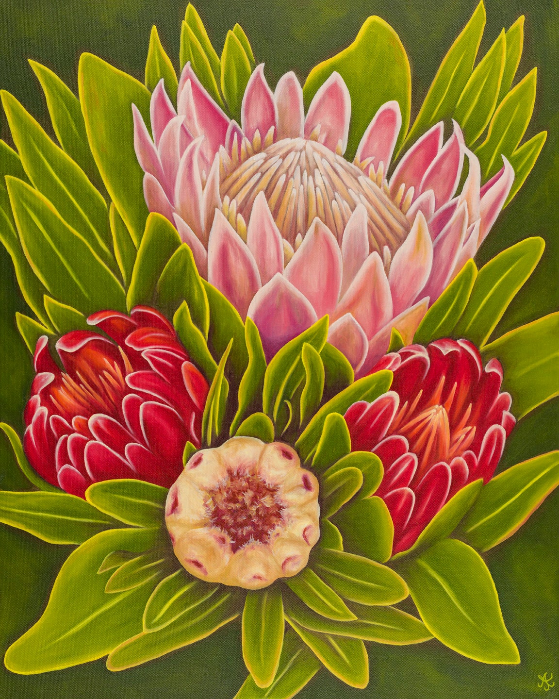 Protea painting