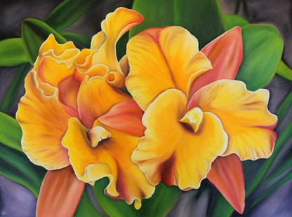 Orchid Blush oil painting Original and Limited Edition Giclee