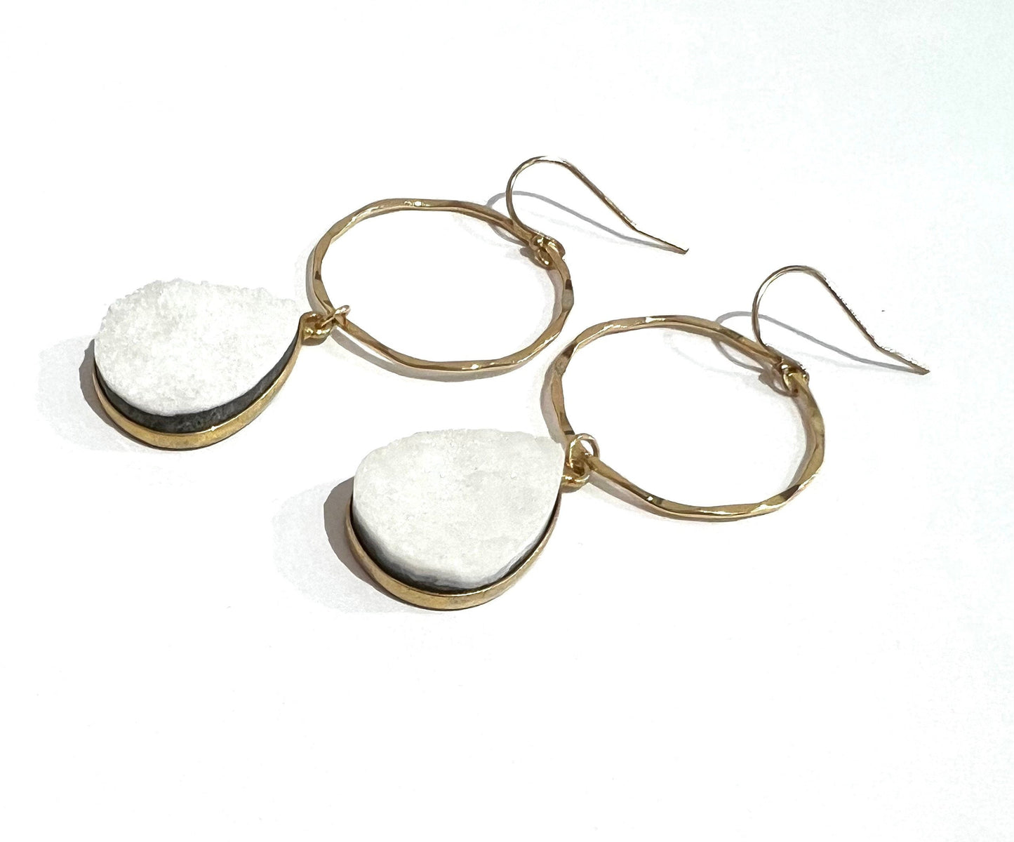 Druzy hoop earrings