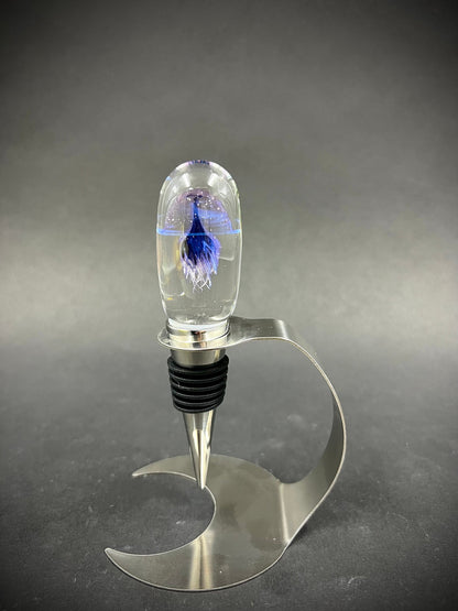 Maui Glass Jellyfish Bottle Stopper-3