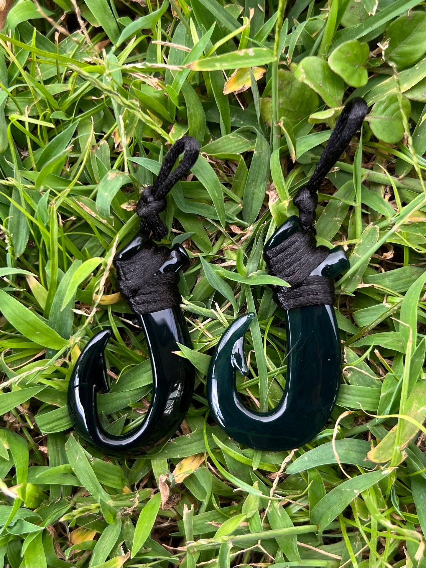 Maui hook glass pendant