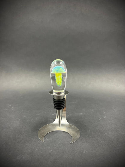 Maui Glass Jellyfish Bottle Stopper