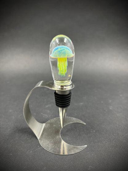 Maui Glass Jellyfish Bottle Stopper