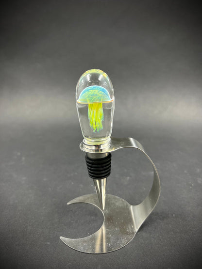 Maui Glass Jellyfish Bottle Stopper