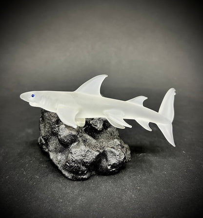 Reef shark glass sculpture