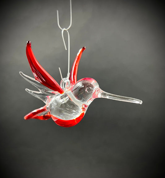 Glass Hummingbird Ornament-1