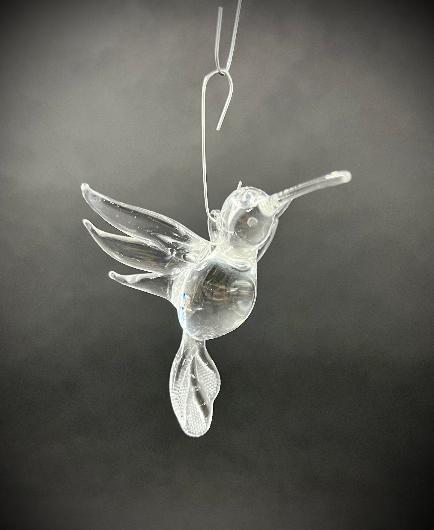 Glass Hummingbird Ornament