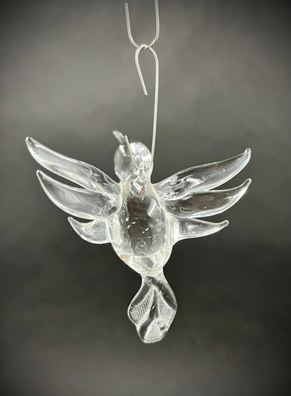 Glass Hummingbird Ornament