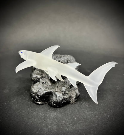 Reef shark glass sculpture