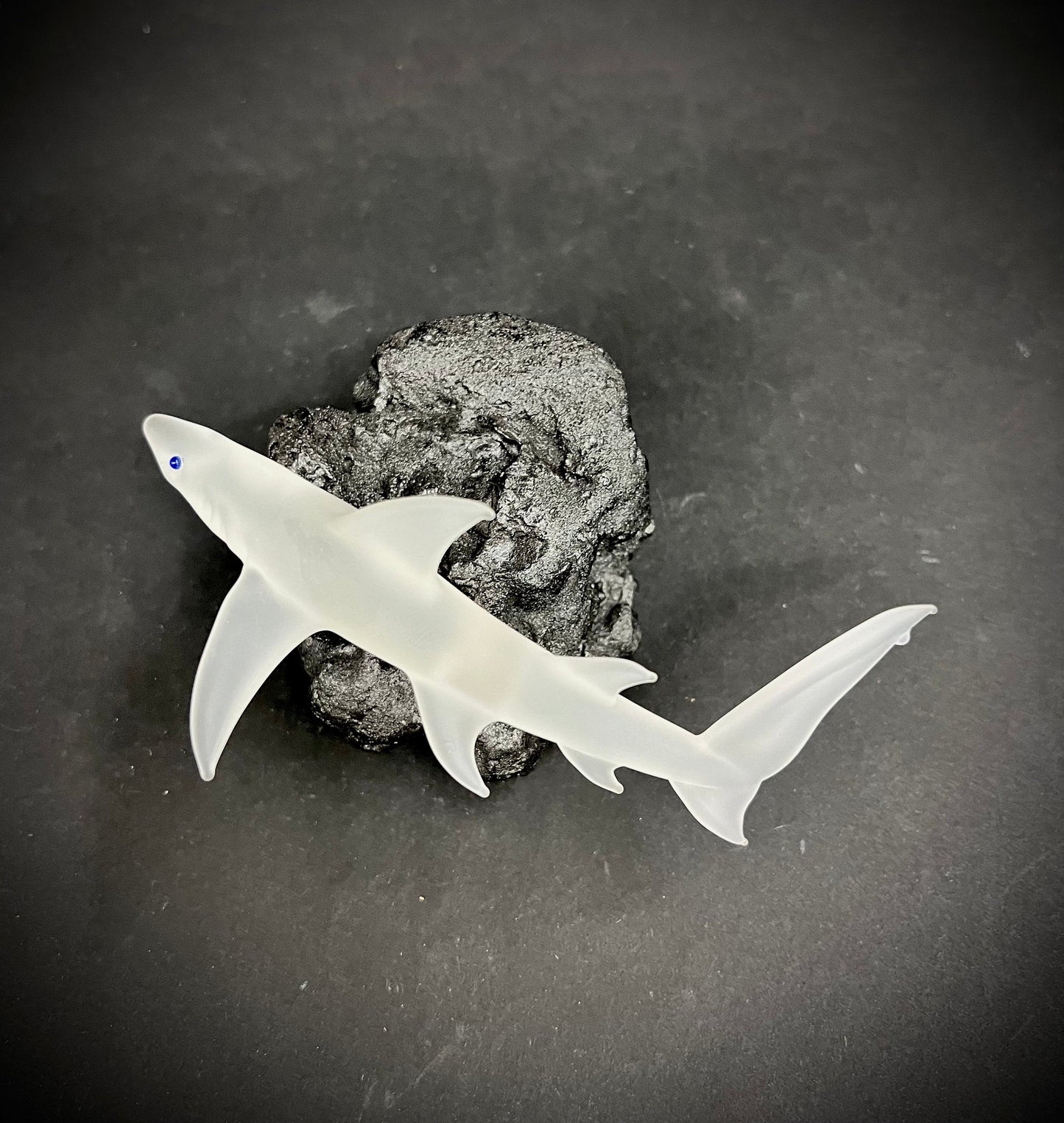 Reef shark glass sculpture