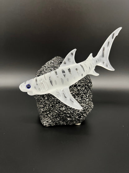 Tiger shark glass sculpture-1