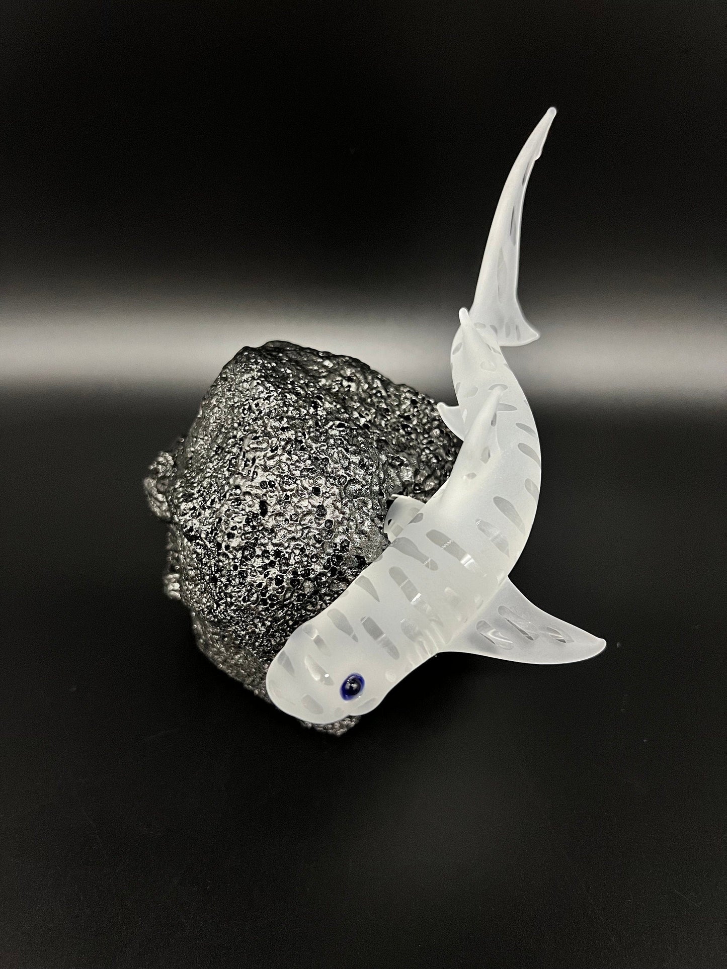 Tiger shark glass sculpture-1