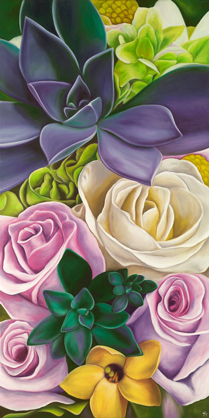 Succulent Romance oil painting by Anna Keay